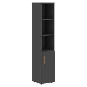 Высокий шкаф с глухой малой дверью  правой FORTA Черный Графит  FHC 40.5 (R) (399х404х1965) в Первоуральске
