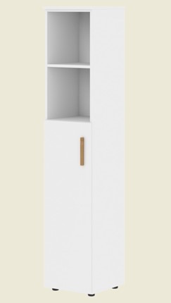 Высокий шкаф с глухой средней дверью  левой FORTA Белый FHC 40.6 (L) (399х404х1965) в Екатеринбурге - изображение