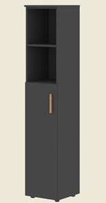 Шкаф колонна высокий с глухой средней дверью левой FORTA Черный Графит  FHC 40.6 (L) (399х404х1965) в Ревде