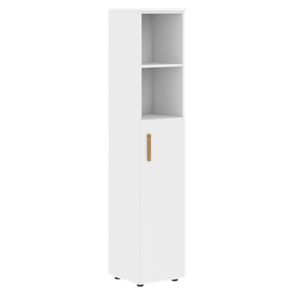 Шкаф колонна высокий с глухой средней дверью правой FORTA Белый FHC 40.5 (R) (399х404х1965) в Екатеринбурге - изображение