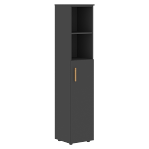 Высокий шкаф с глухой средней дверью  правой FORTA Черный Графит  FHC 40.6 (R) (399х404х1965) в Первоуральске