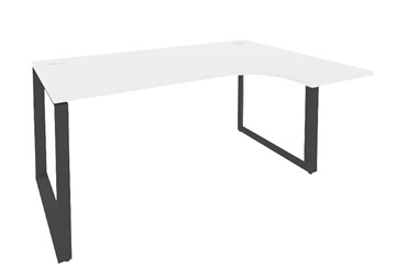Письменный угловой стол O.MO-SA-4R Антрацит/Белый бриллиант в Ревде