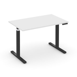 Офисный стол Move UP MV.SE-2.7, Черный металл/Белый бриллиант в Ревде
