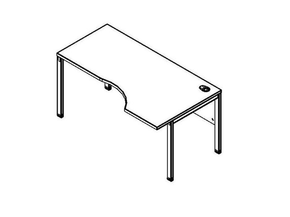 Письменный стол XMCET 169R, правый, 1600х900х750 в Кушве - изображение