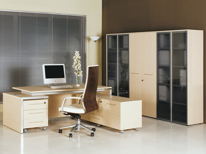 Офисный стол для директора Reventon, зебрано песочный, левый (200х90х76) МЕ 131 в Екатеринбурге - изображение 11