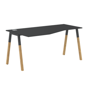 Письменный стол левый FORTA Черный Графит-Черный Графит-Бук FCT 1567  (L) (1580х900(670)х733) в Ревде