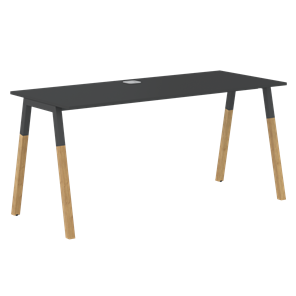 Письменный стол FORTA Черный Графит-Черный Графит-Бук FST 1367 (1380х670х733) в Первоуральске