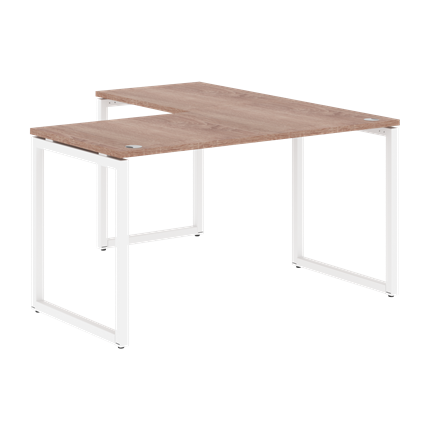 Письменный стол угловой левый XTEN-Q Дуб-сонома- белый XQCT 1415 (L) (1400х1500х750) в Первоуральске - изображение