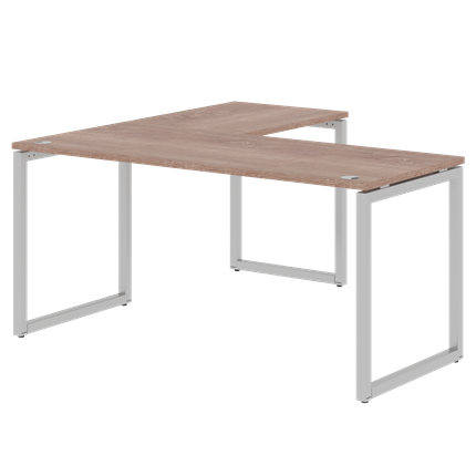 Письменный стол угловой правый XTEN-Q Дуб-сонома- серебро XQCT 1615 (R) (1600х1500х750) в Екатеринбурге - изображение