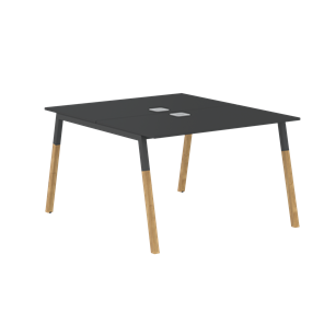 Переговорный стол FORTA Черный Графит-Черный Графит-Бук  FWST 1113 (1180x1346x733) в Каменске-Уральском