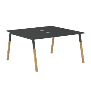 Переговорный стол FORTA Черный Графит-Черный Графит-Бук  FWST 1313 (1380x1346x733) в Артемовском