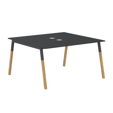 Переговорный стол FORTA Черный Графит-Черный Графит-Бук  FWST 1313 (1380x1346x733) в Екатеринбурге - изображение