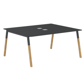 Переговорный стол FORTA Черный Графит-Черный Графит-Бук FWST 1513 (1580x1346x733) в Артемовском