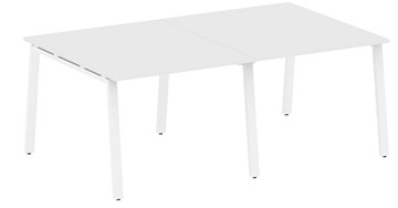 Офисный стол для переговоров БА.ПРГ-2.1, Белый/Белый в Ревде