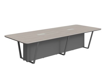 Стол для заседаний LINE Дуб-серый-антрацит СФ-571734.1 (3460х1340х754) в Полевском
