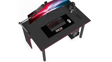 Компьютерный стол SKILLL SSTG 1385.1 , (1360x850x750), Антрацит/ Красный в Кушве - предосмотр 7