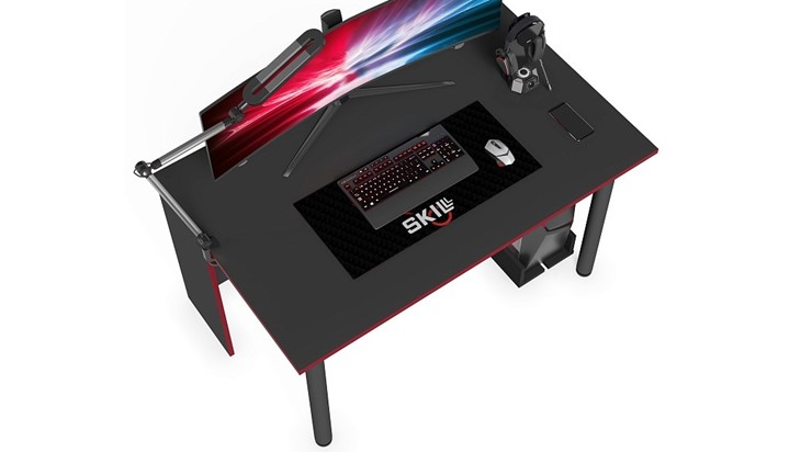 Компьютерный стол SKILLL SSTG 1385.1 , (1360x850x750), Антрацит/ Красный в Ревде - изображение 7