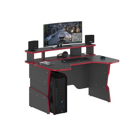 Компьютерный стол SKILLL STG 1390,  Антрацит/ Красный в Кушве - изображение