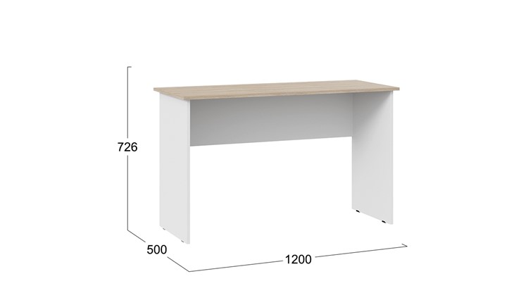 Офисный стол Тип 14, 1200 (Дуб Сонома/Белый Ясень) в Ревде - изображение 2