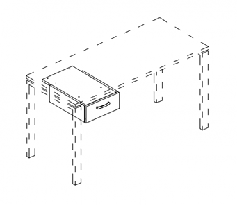 Тумба подвесная 1-ящичная (для стола 70) А4 (35.3x55.5x15.2) белый премиум, А4 205 БП в Первоуральске