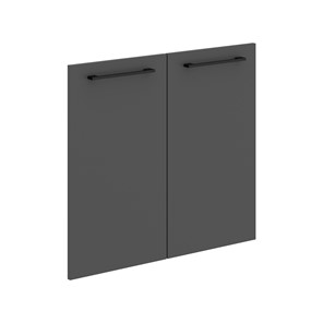 Дверь для шкафчика низкая MORRIS TREND Антрацит/Кария Пальмира MLD 42-2 (844х765х18) в Кушве