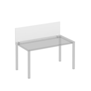 Экран для стола 140 на белом металлокаркасе Комфорт КФ, белый премиум (140x45x1.8) К.Б 842 в Артемовском