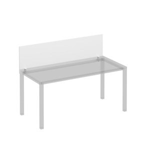 Экран для стола 160 на белом каркасе с кронштейнами Комфорт КФ, белый премиум (160x45x1.8) К.Б 843 в Ревде