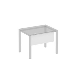 Экран стола защитный (ДСП) с кронштейнами для стола 100 на белом металлокаркасе Комфорт КФ, белый премиум (85x3.2x1.8) К.Б1 810 в Полевском