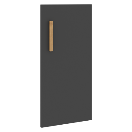 Низкая дверь для шкафа правая FORTA Черный Графит FLD 40-1(R) (396х18х766) в Екатеринбурге - изображение