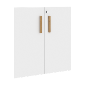 Низкие двери для шкафов с замком FORTA Белый FLD 40-2(Z) (794х18х766) в Каменске-Уральском
