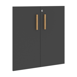 Двери для шкафов низкие с замком FORTA Черный ГрафитFLD 40-2(Z) (794х18х766) в Ревде