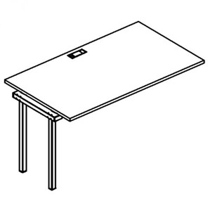 Секция стола рабочей станции каркас DUE А4, (120x80x75) белый премиум / металлокаркас белый, А4 Б2 023-1 БП в Первоуральске