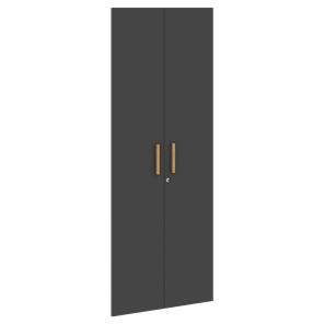 Двери для шкафов высокие с замком FORTA Черный Графит FHD 40-2(Z)  (794х18х1932) в Кушве