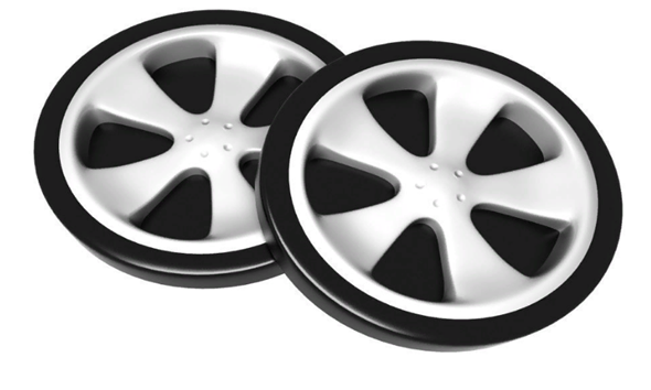 Комплект пластиковых колес (2 шт.) в Ревде - изображение