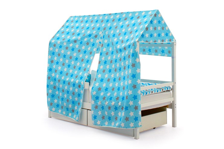 Крыша текстильная для кровати-домика Svogen (звезды, голубой) в Екатеринбурге - изображение 1