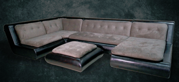 П-образный диван Эвелина со столом-пуфом в Кушве