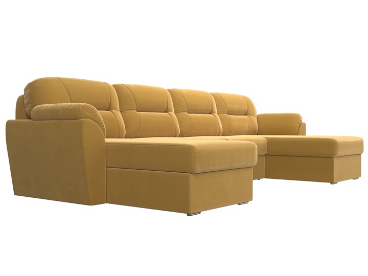 Большой П-образный диван Бостон, Желтый (микровельвет) в Артемовском - изображение 4