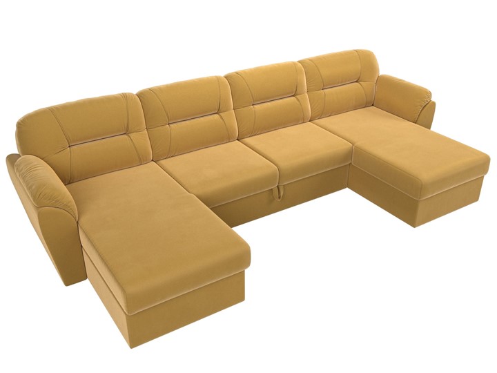 Большой П-образный диван Бостон, Желтый (микровельвет) в Богдановиче - изображение 6