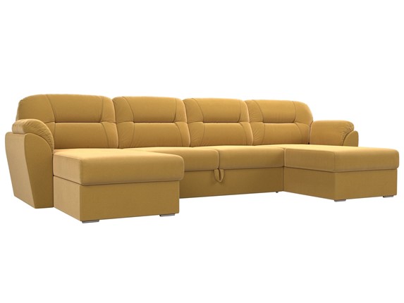 Большой П-образный диван Бостон, Желтый (микровельвет) в Богдановиче - изображение