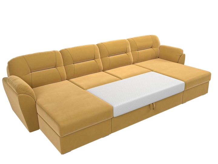 Большой П-образный диван Бостон, Желтый (микровельвет) в Полевском - изображение 8