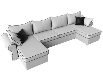 Большой П-образный диван Элис, Белый (экокожа) в Артемовском - предосмотр 6
