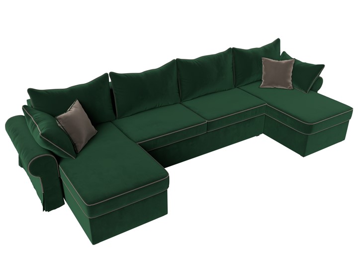 Большой П-образный диван Элис, Зеленый (велюр) в Екатеринбурге - изображение 6