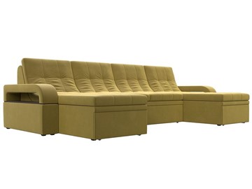 П-образный диван Лига-035 мини, Желтый (микровельвет) в Ревде