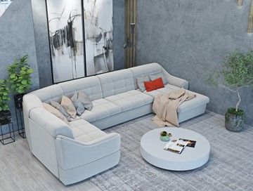 Большой диван с оттоманкой и креслом Антарес 1 ПДУ New в Ирбите - предосмотр 4
