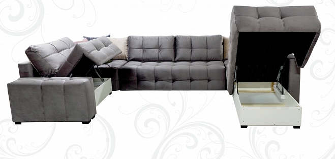 П-образный диван Италия 405х230х255х80 в Полевском - изображение 2