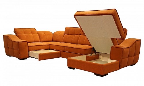Угловой диван N-11-M (П1+ПС+УС+Д2+Д5+П1) в Артемовском - изображение 1