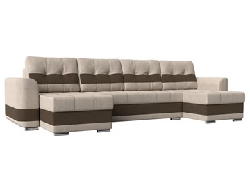 П-образный диван Честер, Бежевый/коричневый (рогожка) в Ревде