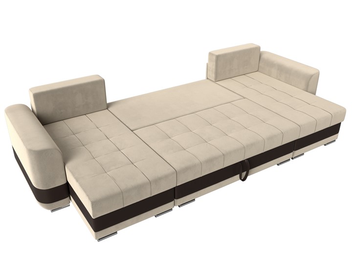 П-образный диван Честер, Бежевый/коричневый (вельвет/экокожа) в Первоуральске - изображение 7