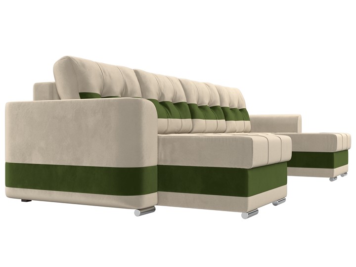 П-образный диван Честер, Бежевый/зеленый (вельвет) в Екатеринбурге - изображение 2