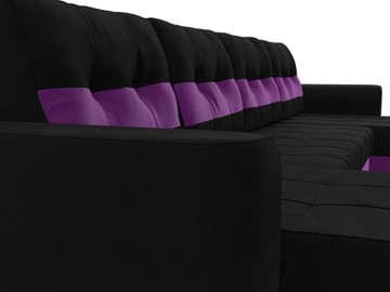 П-образный диван Честер, Черный/фиолетовый (вельвет) в Богдановиче - предосмотр 3